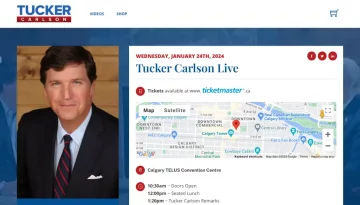 Tucker Carlson Events Website