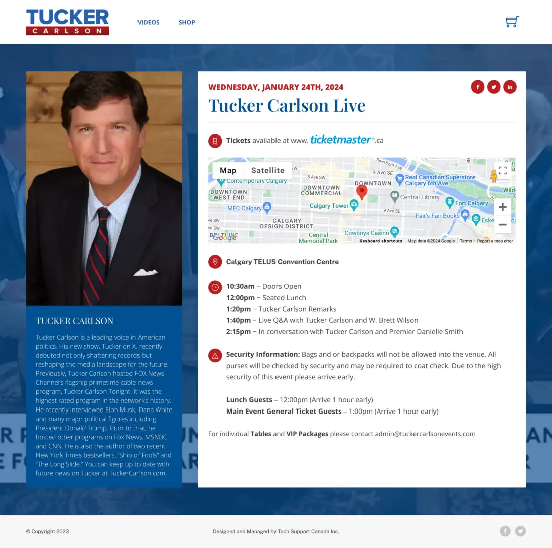 Tucker Carlson Events